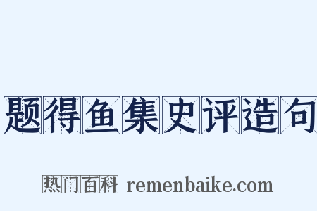 题得鱼集史评造句是什么意思的图片